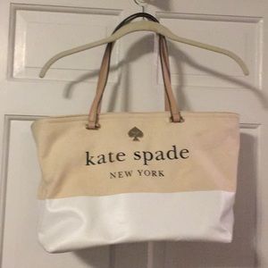 Kate spade canvas coated should bag